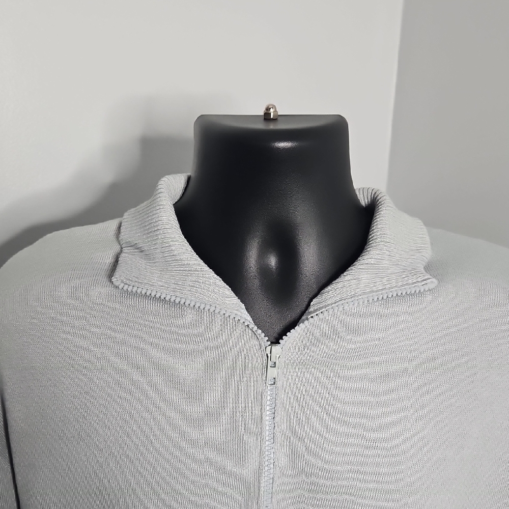 Men's Gray Half-Zip Sweater - Picture 2 of 3